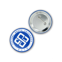 Kundenspezifische Schullogo-Druck-runde Metallpin-Abzeichen
